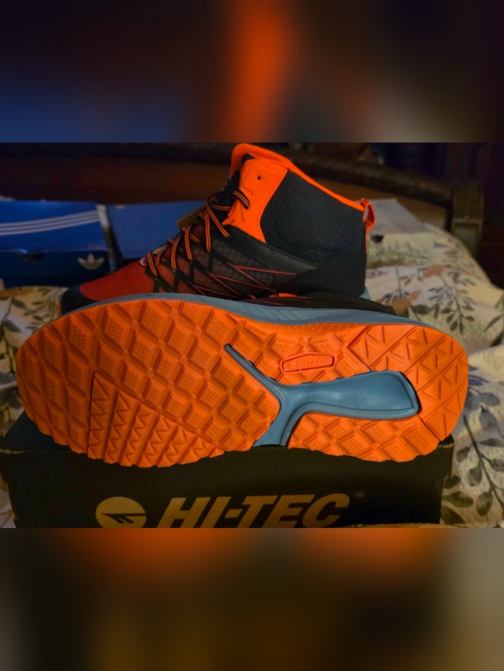 Hi-Tec Men’s Orange and Black Trail Running Shoes - Picture 3 of 8